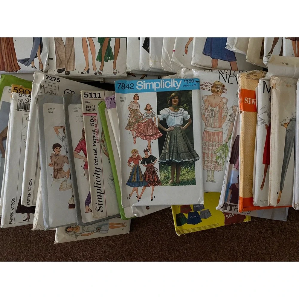 Lot 145 Vintage Sewing Patterns Simplicity McCalls Vogue Butterick 60s 70s 80s